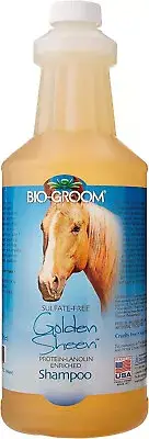 Bio-Groom Golden Sheen Shampoo – Mane + Tail Shampoo for Horses 32oz