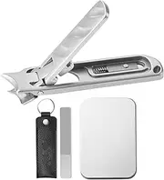 Jiimhte Travel Nail Clipper Set,Oblique Opening Nail Care Tool Kit - Folding Ultra-Thin Stainless Steel Scissors For Toddler Safety