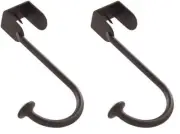 Hardware Essentials 852328 Over The Door Hook Oil 1 Count (Pack of 2), Bronze
