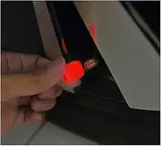 Fluorescent Red, Glowing, Glow In The Dark Plastic Tyre Wheel Valve Caps Dust Caps (4 Pack) Universal for Cars, SUVs, Bicycles, Motorcycles, Trucks | Hex Shape | Screw-On