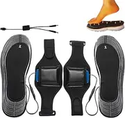 Electric Heated Insoles - USB Charging Breathable Soft Mesh Heated Cuttable Insoles,Breathable With 8000mah Lithium Battery And Battery Pouch Soft Mesh Heated Insoles, For Outdoor Sports, Camping