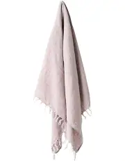[Aura Home] Vintage Linen Fringe Throw in Dusk