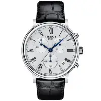 在飛比找Yahoo奇摩購物中心優惠-TISSOT 天梭 官方授權 Carson 羅馬計時石英錶 