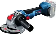 Bosch Professional 18V System Battery Angle Grinder GWX 18V-10 with X-LOCK (Disc Diameter: 125 mm, Includes Protective Cover, Additional Handle, without Battery/Charger)