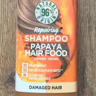 義大利製 Garnier Papaya Hair Food Shampoo 木瓜素洗髮乳 受損無光澤髮 新品