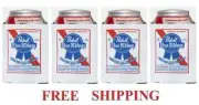 PABST BLUE RIBBON PBR 4 BEER CAN COOLERS KOOZIE COOLIE HUGGIE COOZIE NEW