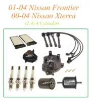 Tune Up For 00-04 Nissan Frontier Xterra 2.4L4: SparkPlug Cap Rotor WireSet Fuel (for: Nissan)