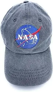 [Aeisage] NASA Hat Vintage Baseball Cap NASA Logo Cotton Caps for Men Dad Hat Washed Cotton Hats for Women
