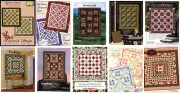 Lot of 10 Quilting Instruction/Pattern Leaflets/Sheets Wall Hanging Quilt Decor