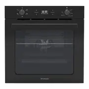 Domain Black Glass 5 Function Fan Forced Electric Oven with Digital Timer - 600mm