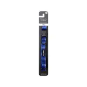 Frank Barker 33-55cm Plaid Pet Dog Collar Medium - Blue