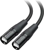 Cable Matters Shielded Cat6 Ethernet Cable Compatible with EtherCON RJ45 Connectors in Black - 20 ft for Professional Audio, Video, and Networking Applications