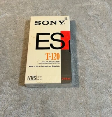 Sony ES T120 Repeated Taping Mystery 6 Hour Recording Video Cassette VHS Tape