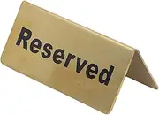 Metal Table Top Sign, Metal Table Top Sign Strong Stainless Steel Double Sided Space Saving Gold Tabletop Sign for Party Hotel(English seat sign)