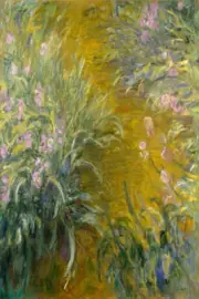 Claude Monet -The Path through the Irises- Vintage Wall Art Poster/Canvas Print