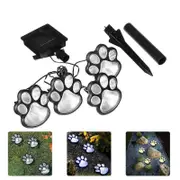 Landscape & Walkway Lights Outdoor String Lights 4Pcs Paw Print Led Solar Garden