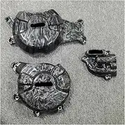 Engine Timing Part Covers for Yamaha Tracer 700 700 GT 2018-2024 Motorcycle Engine Protective Cover Modification Accessories Engine Guards Starter Cover(Forged Texture 3)