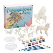 Fun Express DIY Plastic Unicorn & Pegasus Painting Craft Kit, 2 1/2" – 4 1/4" -
