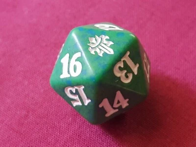 Magic The Gathering THRONE OF ELDRAINE GREEN D20 SPINDOWN DICE DIE New MTG