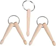 Parliky 3pcs Drumstick Keychain Unique Drum Stick Shaped Key Hanging Decor for Bag Stylish Keyring Music Lovers and Drummers