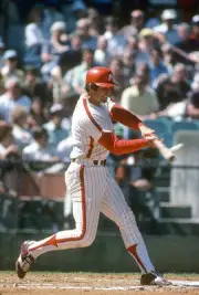Catcher Bob Boone Philadelphia Phillies bats at an Major League Ba- Old Photo 1