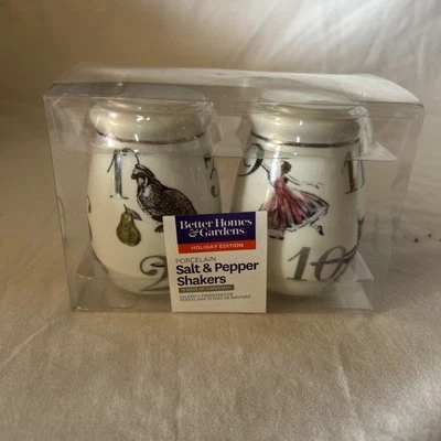 Better Homes Garden 12 Twelve Days Christmas Salt Pepper Shakers 2017