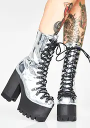[Club Exx] Titanium Ice Platform Boots