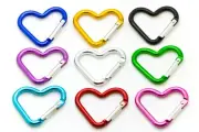 9 Pcs Aluminum Hook Carabiner Heart Shaped Key Chain Clip Keychain Backpack Clip