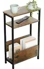 7.1 Narrow Side Table For Small Spaces, 3 Tier Small End Table With Magazine For