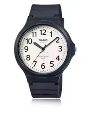 Casio Classic Analog Black Resin Water Resistant Men's Watch MW-240-7B