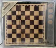 Wooden Checkers Game [047754118544] Oakmont Collection
