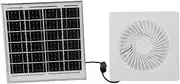 Solar Powered Exhaust Fan, 8 W Solar Panel and White 6 Inch High Speed Exhaust Fan Ventilation Cooling Vent for Chicken Coop Greenhouse for Cooling Bathroom Kitchen
