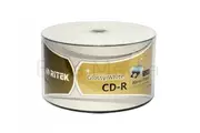 RITEK Blank CD -R 52X media - Full Hub White GLOSSY Printable CDR