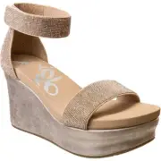 OTBT Womens Status Rhinestone Platform Wedge Sandal - Rose Gold NEW