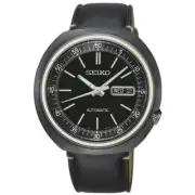 SEIKO SRPC15K1 Recraft UFO Automatic Watch 4R36 Hardlex 100m Black Day Leather