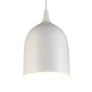 Lumi-R 1 Light Pendant White Label Silver - ELLUM27WHTSIL