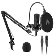 Xlr Condenser Microphone Professional Studio Cardioid Mikrofon Kit Podcast Streaming Mic