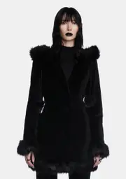 [The Grave Girls] Born From Darkness Faux Fur Coat