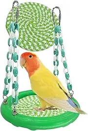 Gungtj Parrot Swing | Bird Nest Bed Parrot Swing Hammock | Adjustable Perch Toy with Woven Mat Sleep Animal Nest for Outdoor, Hamsters & Garden