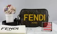 在飛比找Yahoo!奇摩拍賣優惠-優買二手名牌店 FENDI FF logo 老花 字紋 芬迪