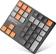 Bluetooth Numeric Keypad, Wireless Number Pad 35-Keys Financial Accounting Rechargeable Number Keyboard for Laptop Desktop, PC, Notebook