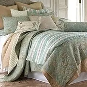 Classic Quilts Cotton Lyon Teal Coverlet Set, Super King
