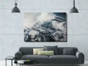 Ocean Wave Stretched Canvas Print Framed