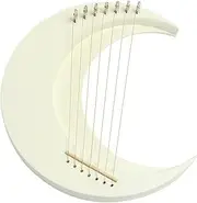 String Lyre Harp - Lyre Harp Moon 7 Strings Lyre Piano,Crescent Musical Instrument Portable Harp Instrument with Tuning Wrench for Music Lovers