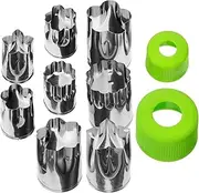 Angoily 8pcs Molde para Pastel Vegetable Stamp Molds Flower Fruit Cutter Mini Cookie Cutters Flowers and Fruits Flower Fruit Cuttter Vegetable Cutter Mold Fruit Flower Mold Stamp Knife