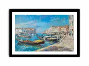Knife Boat Framed print Art Poster