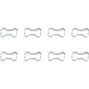 8x R&M Dog Bone Cookie Cutter Polyresin Coated Steel Baking Mould 9cm White