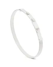 Marco Bicego 18K White Gold & Diamond Masai Coil Bangle Bracelet