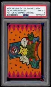 1998 PSA 8 Pokemon Center Tokyo Japan Grand Opening Phone Card Pikachu Bulbasaur