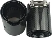 One PCS Glossy Carbon Fiber Black Stainless Steel Exhaust Tip Muffler Compatible For BMW F87/F80/F82/F83 M2 M3 M4 Series Car Accessories(63 Inlet 93 Outlet)